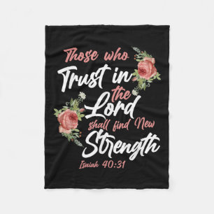 Christliche Bibel Verse Zitat Rose Blume Isaiah 40 Fleecedecke