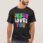 Christliche Bibelbibliotheken Jesus Lieben Sie T-Shirt (Vorderseite)