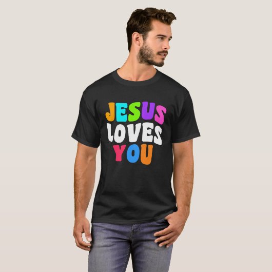 Christliche Bibelbibliotheken Jesus Lieben Sie T-Shirt (Vorne ganz)