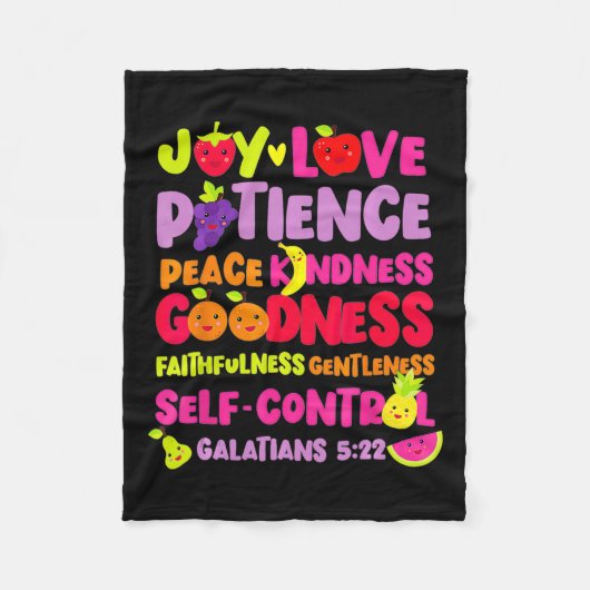 Christliche Bibelfrucht des Geistes Jesu Fleecedecke (Vorderseite)
