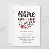 Christliche Bibelhochzeit mit schwarzen Skripten Einladung (Vorderseite)