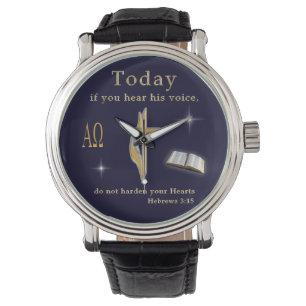 Christliche Bibelschrift Armbanduhr