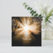 Christliche Bibelschrift dank Sonnenlichtlandschaf Karte (Stehend Vorderseite)