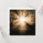 Christliche Bibelschrift dank Sonnenlichtlandschaf Karte (Vorderseite/Rückseite Beispiel)