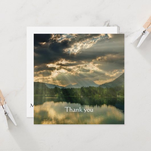 Christliche Bibelschrift dank Sunlight Lakeside Karte (Vorderseite/Rückseite Beispiel)