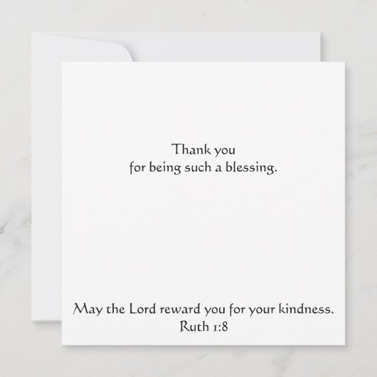 Christliche Bibelschrift dank Sunlight Lakeside Karte (Rückseite)