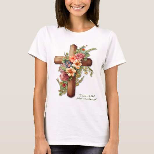 Christliche Bibelschrift für die Osternblüte T-Shirt (Vorderseite)