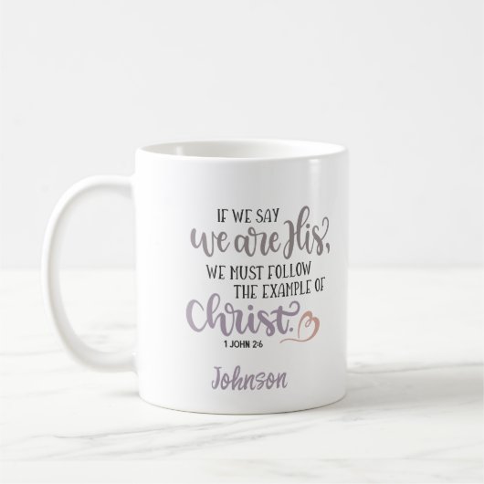 Christliche Bibelschrift Kaffeetasse (Links)