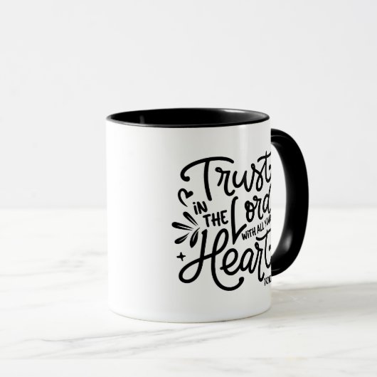 Christliche Bibelsprichwörter 3:5 Vertrauen in den Tasse (VorderseiteRechts)