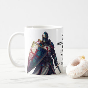 Christliche Bibelstelle Epheser 6:10-18 Ritter Kaffeetasse