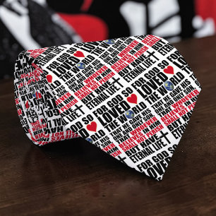 Christliche Bibelstelle Johannes 3:16 Maßgeschneid Krawatte