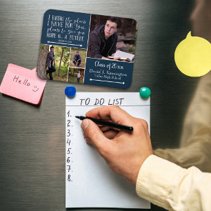 Christliche Bibelverse Abschluss FotoCollage Magnet