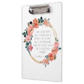 Christliche Bibelverse - Blumenkreide Klemmbrett (Links)