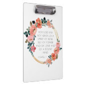 Christliche Bibelverse - Blumenkreide Klemmbrett (Rechts)