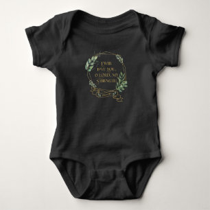Christliche Bibelverse Eucalyptus-Blätter Baby Strampler