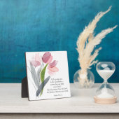 Christliche Bibelverse heben die Augen auf Rosa Bl Fotoplatte (InSitu)