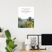 Christliche Bibelverse Isaiah 43:2 Fluss Poster (Heimbüro)