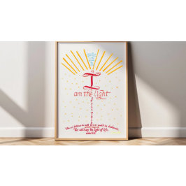 Christliche Bibelverse Jesus Johannes 8 12 Poster