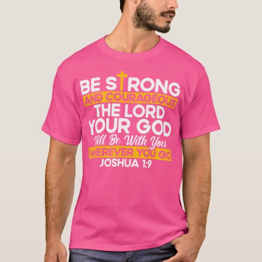 Christliche Bibelverse Joshua 19 Kreuz T-Shirt (Vorderseite)