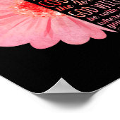 Christliche Bibelverse Joshua 1:9 Blume Poster (Ecke)