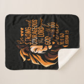 Christliche Bibelverse Joshua 1:9 Löwe Sherpadecke (Vorderseite (Horizontal))