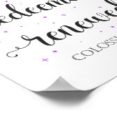 Christliche Bibelverse Kolossians 1:13-14 Poster (Ecke)