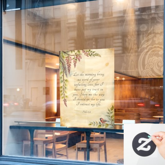 Christliche Bibelverse Kunst Fensteraufkleber (Café-Fenster)