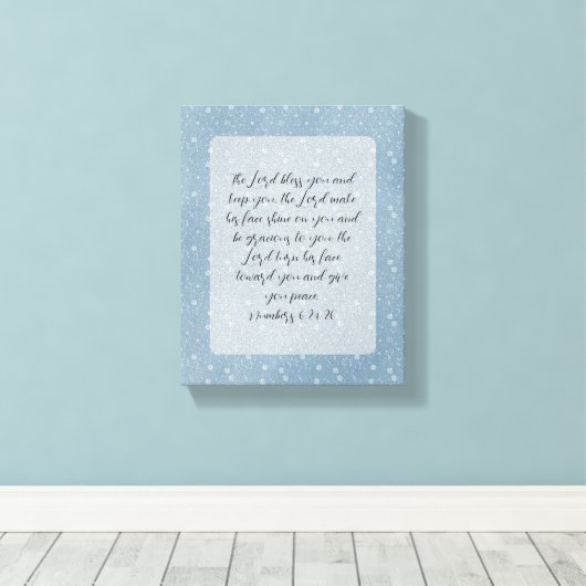 Christliche Bibelverse Kunst Leinwanddruck (Insitu (Holzboden))