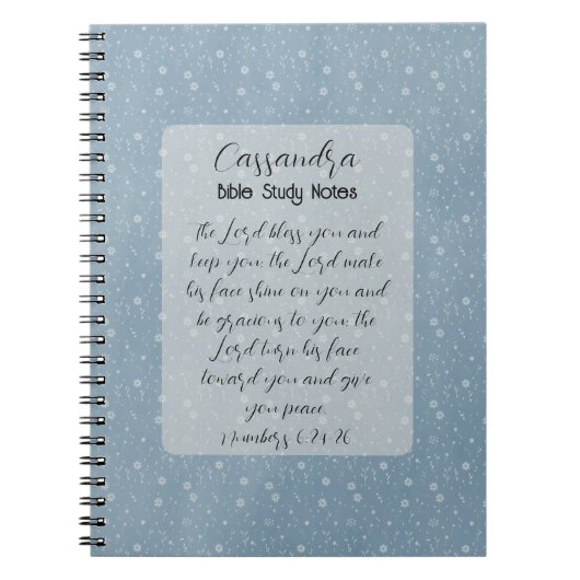 Christliche Bibelverse Kunst Notizblock (Vorderseite)