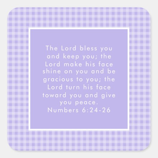Christliche Bibelverse Kunst Quadratischer Aufkleber (Vorderseite)