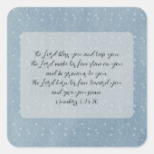 Christliche Bibelverse Kunst Quadratischer Aufkleber (Vorderseite)