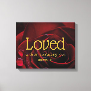 Christliche Bibelverse LOVED Valentinstag Leinwanddruck