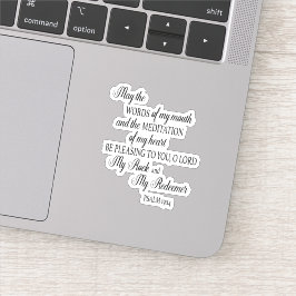 Christliche Bibelverse Mai die Worte meines Mund Aufkleber