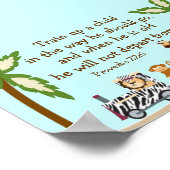 Christliche Bibelverse-Plakat für Tierzüge Poster (Ecke)