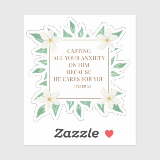 Christliche Bibelverse schüren Ihm die Angst Aufkleber (Blatt)