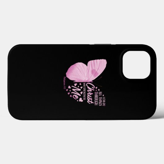 Christliche Bibelverse spendet Schmetterlingsfraue Case-Mate iPhone Hülle (Rückseite (Horizontal))