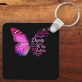 Christliche Bibelverse Sprichwörter 31 25 Schmette Schlüsselanhänger (Rückseite)