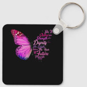 Christliche Bibelverse Sprichwörter 31 25 Schmette Schlüsselanhänger (Rückseite)