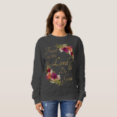 Christliche Bibelverse: Vertrauen in den Herrn & D Sweatshirt (Vorne ganz)