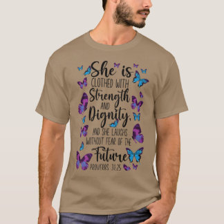 Christliche Bibelverse Zitat Butterfly Sprichwörte T-Shirt