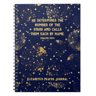 Christliche Bibelverse Zitat Celestis Name Notizblock