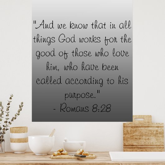 Christliche Bibelversen Poster (Küche)