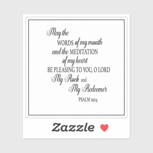 Christliche Bibelworte meines Mund Aufkleber (Blatt)