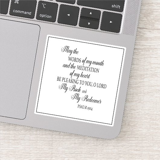 Christliche Bibelworte meines Mund Aufkleber (Detail)