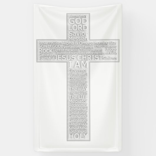 Christliche biblische Namen Jesu Christi Banner (Vertikal)