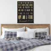 Christliche biblische Verse - Jeremiah 29:11 Leinwanddruck (Insitu (Schlafzimmer))