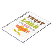 Christliche biblische Verse - Sprichwörter 3:5 Notizblock (Linke Seite)