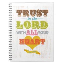 Christliche biblische Verse - Sprichwörter 3:5 Notizblock