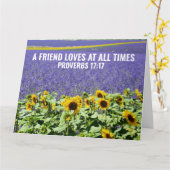 CHRISTLICHE BIG-KARTENPROVERBS 17:17 KARTEN (Gelbe Blume)