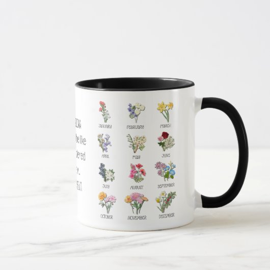 Christliche BIRTH MONAT BLUME Blumenbibel Verse Tasse (Rechts)